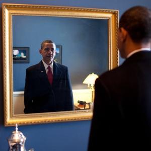Too reflective? Obama, here pausing before taking his oath of office, seems unwilling to make the tough foreign-policy calls the job demands. Too reflective? Obama, here pausing before taking his oath of office, seems unwilling to make the tough foreign-policy calls the job demands.